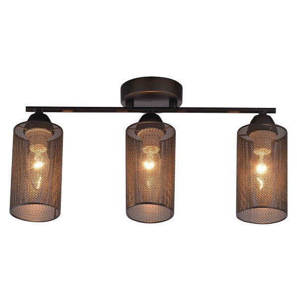 Indira Lampa Sufitowa Listwa 3X40W E14 Czarny Candellux