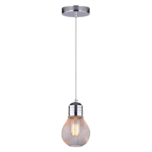 Gliva Lampa Wisząca 1X60W E27 Chrom (Bez Żarówek) Candellux