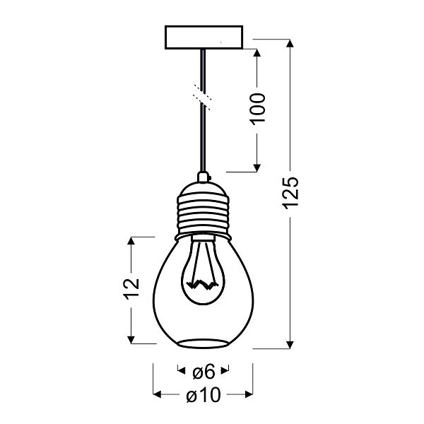 Gliva Lampa Wisząca 1X60W E27 Chrom (Bez Żarówek) Candellux