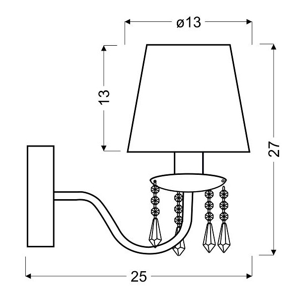 Ruti Lampa Kinkiet 1X40W E14 Beżowy Candellux