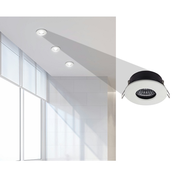 Sh-12 Wh Mr16 Biały Oczko Sufitowe Lampa Sufitowa Hermetyczna Ip65 Odporna Na Wilgoć Candellux