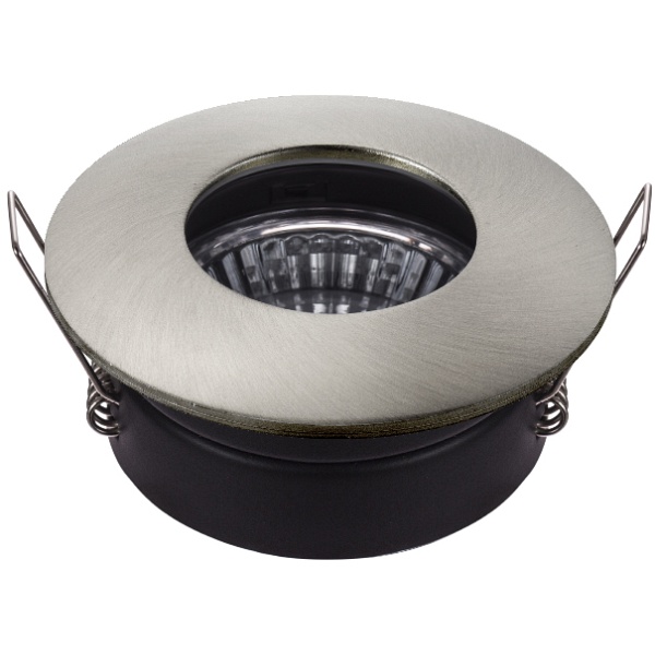 Sh-12 Sn Mr16 Satyna Nikiel Oczko Sufitowe Lampa Sufitowa Hermetyczna Ip65 Odporna Na Wilgoć Candellux