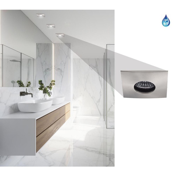 Sh-13 Sn Mr16 Satyna Nikiel Oczko Sufitowe Lampa Sufitowa Hermetyczna Ip65 Odporna Na Wilgoć Candellux