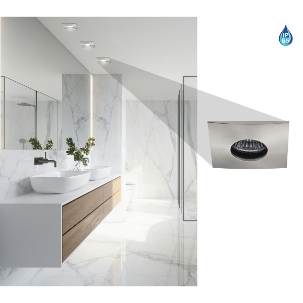 Sh-13 Sn Mr16 Satyna Nikiel Oczko Sufitowe Lampa Sufitowa Hermetyczna Ip65 Odporna Na Wilgoć Candellux