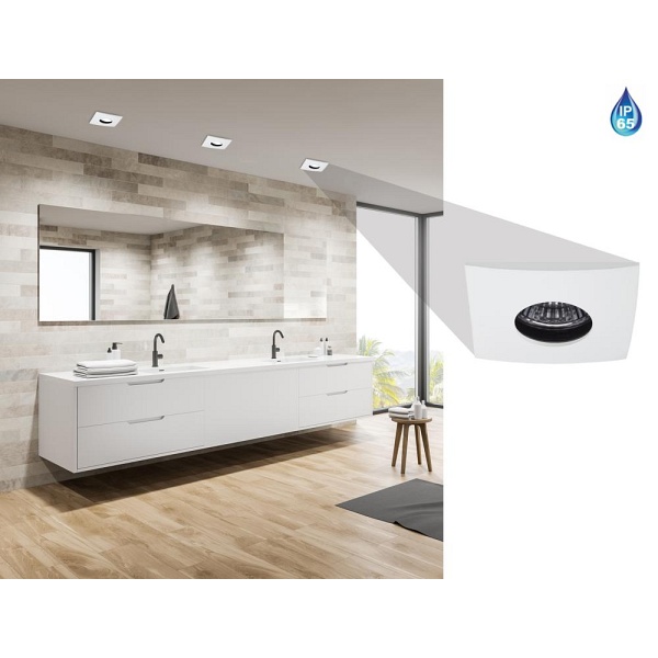 Sh-13 Wh Mr16 Biały Oczko Sufitowe Lampa Sufitowa Hermetyczna Ip65 Odporna Na Wilgoć Candellux