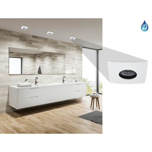 Sh-13 Wh Mr16 Biały Oczko Sufitowe Lampa Sufitowa Hermetyczna Ip65 Odporna Na Wilgoć Candellux