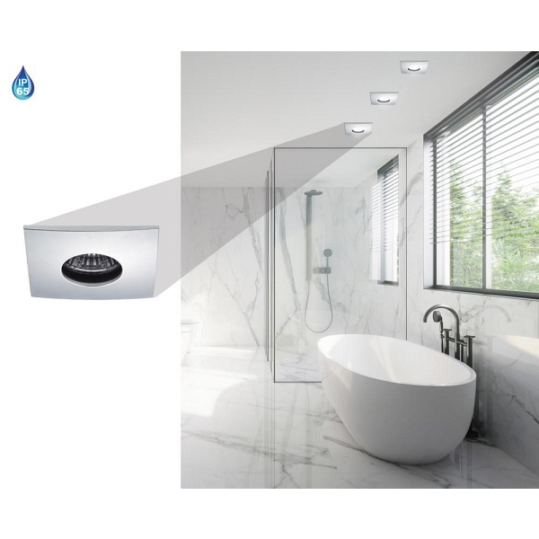 Sh-13 Ch Mr16 Chrom Oczko Sufitowe Lampa Sufitowa Hermetyczna Ip65 Odporna Na Wilgoć Candellux