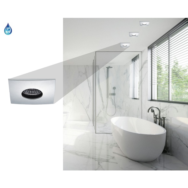 Sh-13 Ch Mr16 Chrom Oczko Sufitowe Lampa Sufitowa Hermetyczna Ip65 Odporna Na Wilgoć Candellux