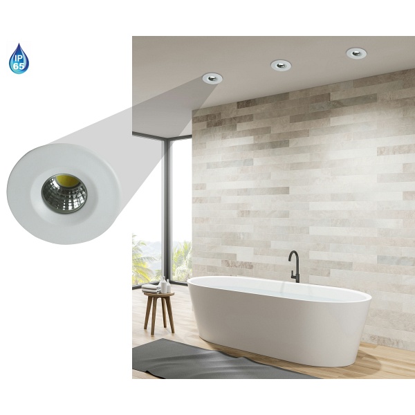 Sh-14 Wh 3W Led 230V Biały Oczko Sufitowe Lampa Sufitowa Hermetyczna Ip65 Odporna Na Wilgoć Candellux