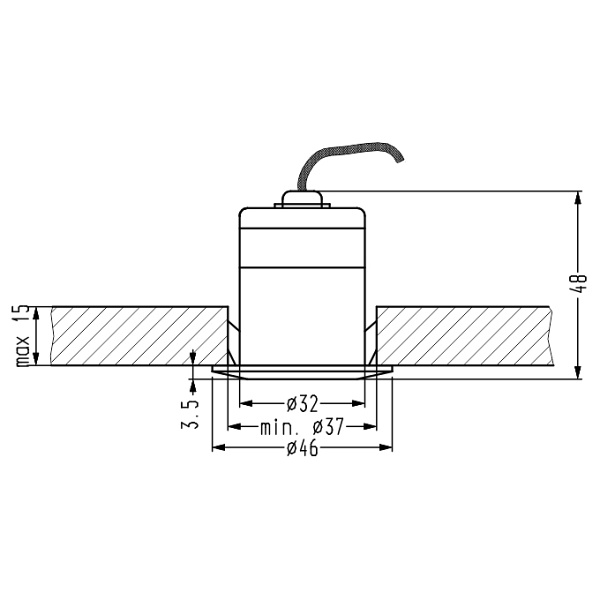 Sh-14 Bk 3W Led 230V Czarny Oczko Sufitowe Lampa Sufitowa Hermetyczna Ip65 Odporna Na Wilgoć Candellux