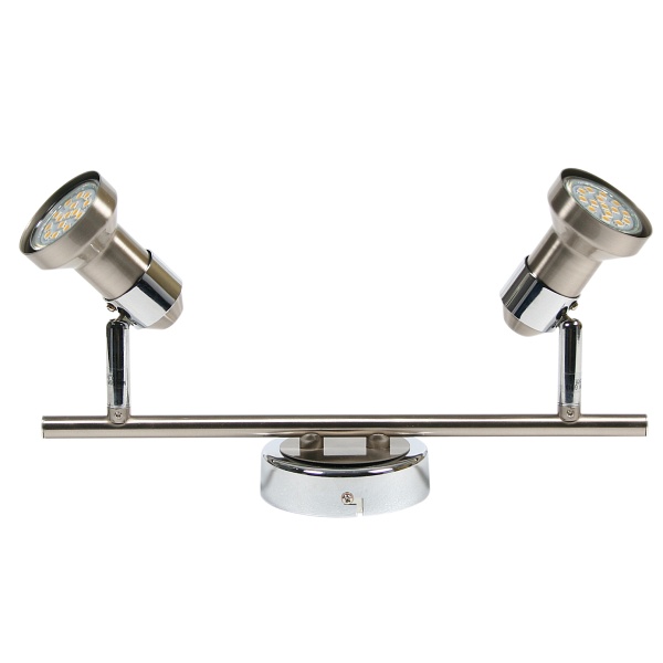 Arkon Lampa Sufitowa Listwa 2X50W Gu10 Sat Nikiel+Chrom Bez Żarówek Candellux
