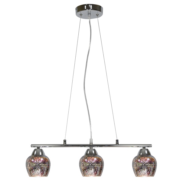 Sirius Lampa Wisząca 3X60W E27 Chrom 3D Candellux
