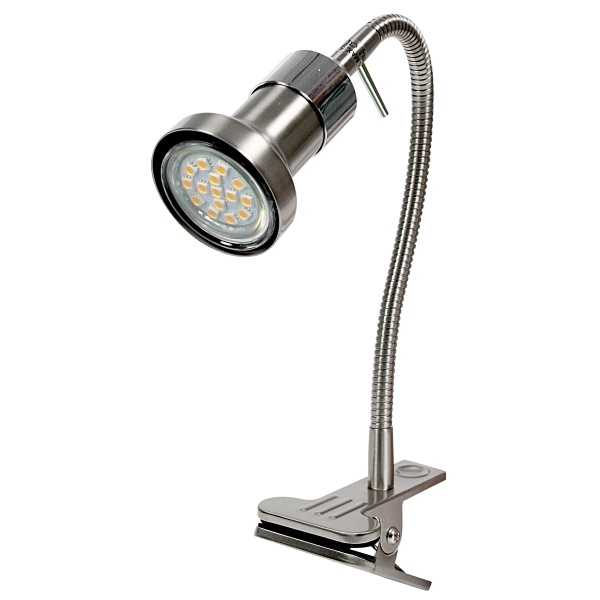 Arkon Lampa Klips 1X50W Gu10 Satyna Nikiel+Chrom Bez Żarówek Candellux