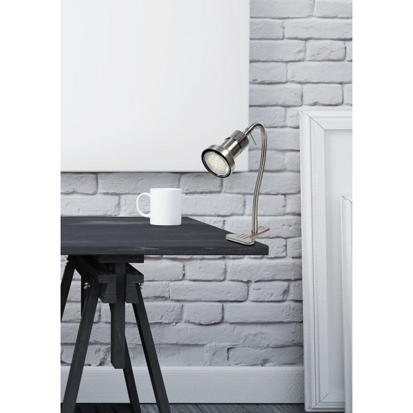 Arkon Lampa Klips 1X50W Gu10 Satyna Nikiel+Chrom Bez Żarówek Candellux