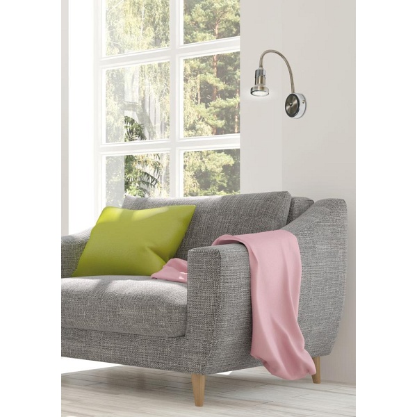 Arkon Kink Na Wysięgniku Gu10 1X50W Sat Nik+Chrom Bez Żarówek Candellux