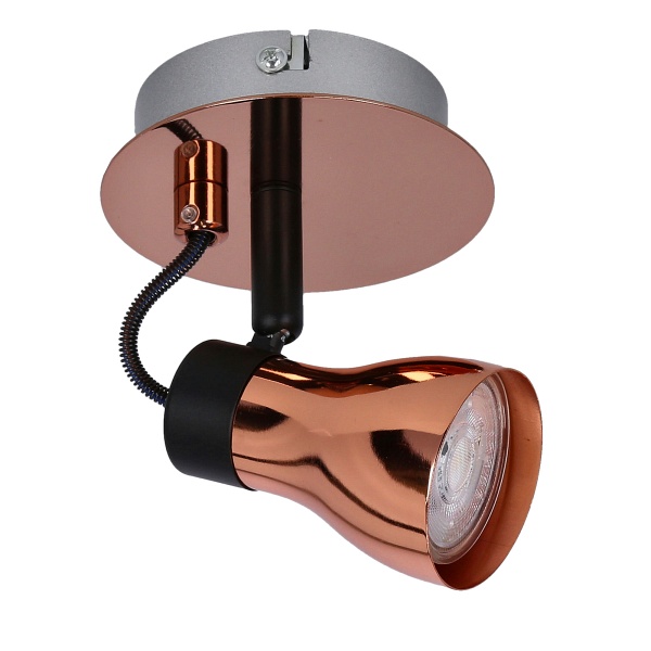 Lampa Angus Kinkiet 1X50W Gu10 Czarny+Miedziany Bez Żarówki Candellux