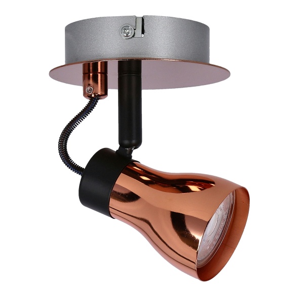 Lampa Angus Kinkiet 1X50W Gu10 Czarny+Miedziany Bez Żarówki Candellux
