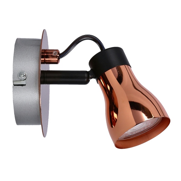 Lampa Angus Kinkiet 1X50W Gu10 Czarny+Miedziany Bez Żarówki Candellux