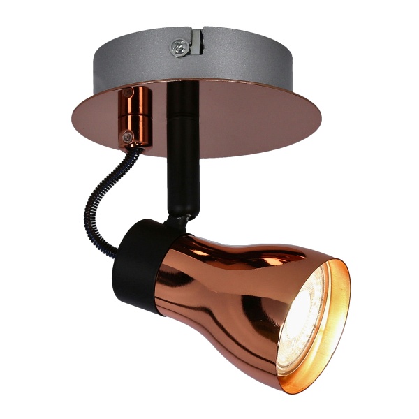 Lampa Angus Kinkiet 1X50W Gu10 Czarny+Miedziany Bez Żarówki Candellux