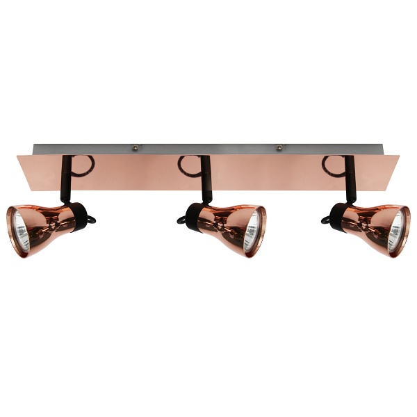 Lampa Angus Listwa 3X50W Gu10 Czarny+Miedziany Bez Żarówek Candellux