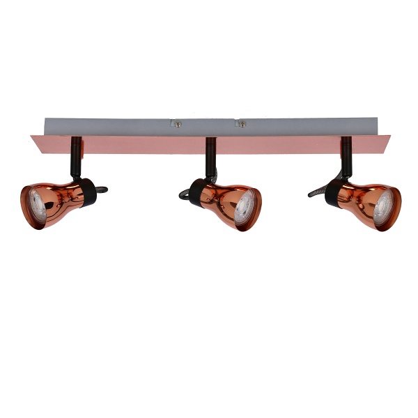 Lampa Angus Listwa 3X50W Gu10 Czarny+Miedziany Bez Żarówek Candellux