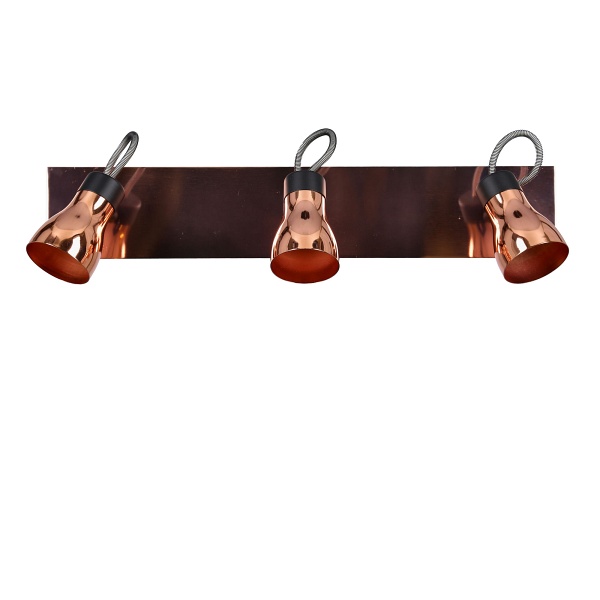 Lampa Angus Listwa 3X50W Gu10 Czarny+Miedziany Bez Żarówek Candellux