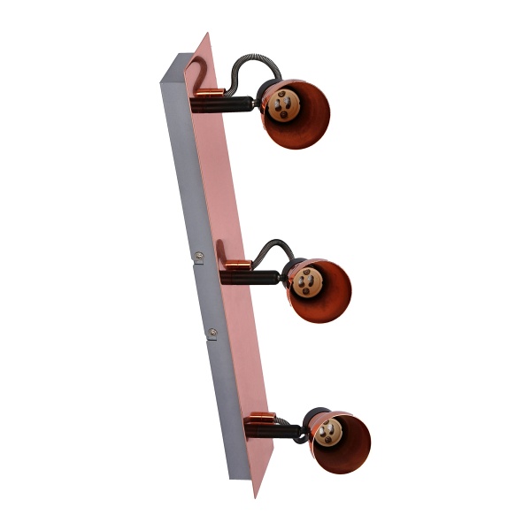 Lampa Angus Listwa 3X50W Gu10 Czarny+Miedziany Bez Żarówek Candellux