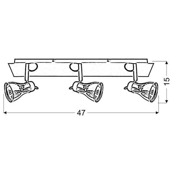Lampa Angus Listwa 3X50W Gu10 Czarny+Miedziany Bez Żarówek Candellux