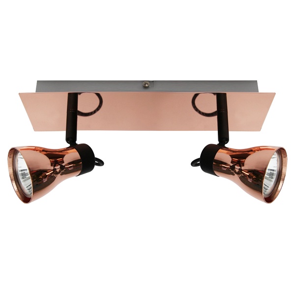 Lampa Angus Listwa 2X50W Gu10 Czarny+Miedziany Bez Żarówek Candellux