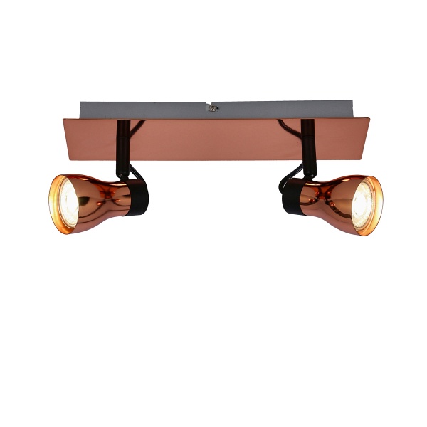 Lampa Angus Listwa 2X50W Gu10 Czarny+Miedziany Bez Żarówek Candellux