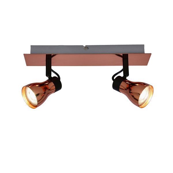 Lampa Angus Listwa 2X50W Gu10 Czarny+Miedziany Bez Żarówek Candellux