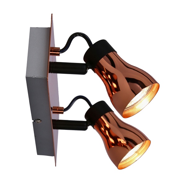 Lampa Angus Listwa 2X50W Gu10 Czarny+Miedziany Bez Żarówek Candellux