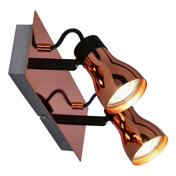 Lampa Angus Listwa 2X50W Gu10 Czarny+Miedziany Bez Żarówek Candellux