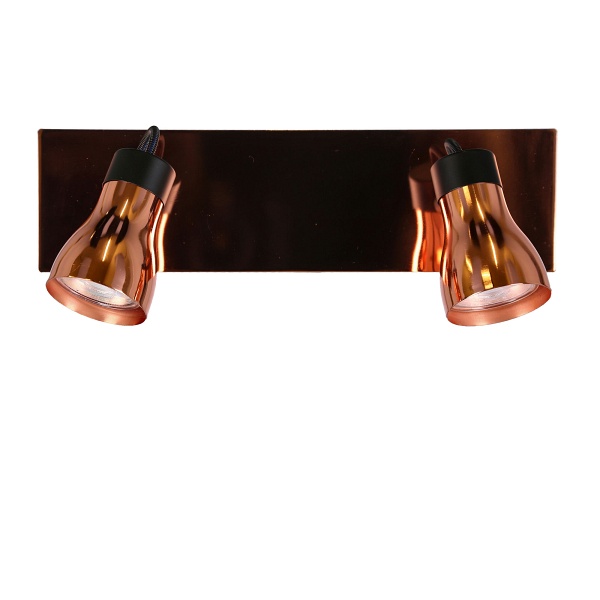 Lampa Angus Listwa 2X50W Gu10 Czarny+Miedziany Bez Żarówek Candellux