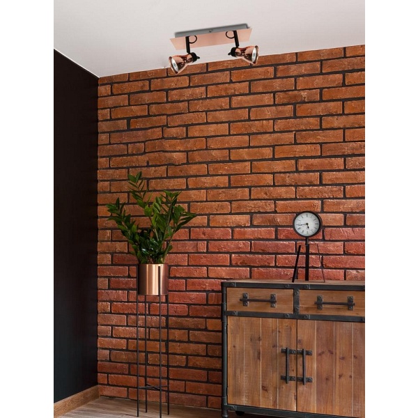 Lampa Angus Listwa 2X50W Gu10 Czarny+Miedziany Bez Żarówek Candellux