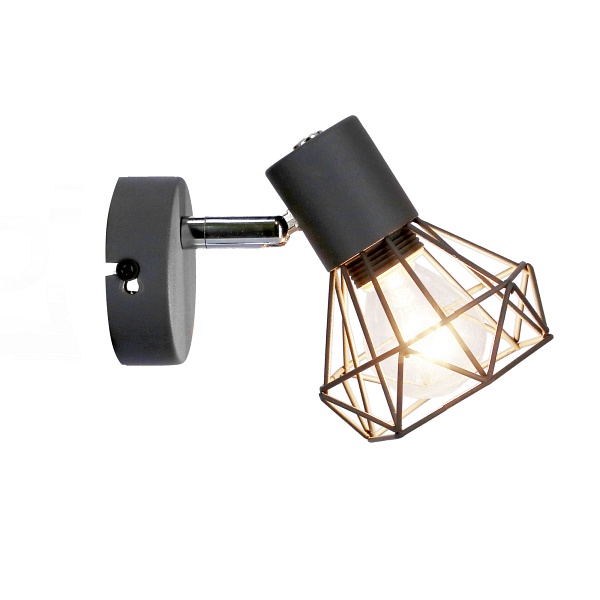 Verve Lampa Kinkiet 1X40W E14 Matowy Szary Candellux