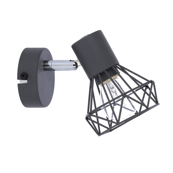 Verve Lampa Kinkiet 1X40W E14 Matowy Szary Candellux