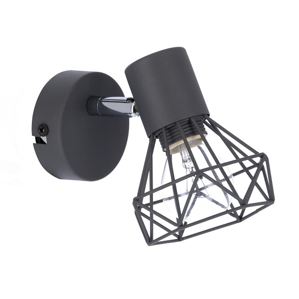 Verve Lampa Kinkiet 1X40W E14 Matowy Szary Candellux