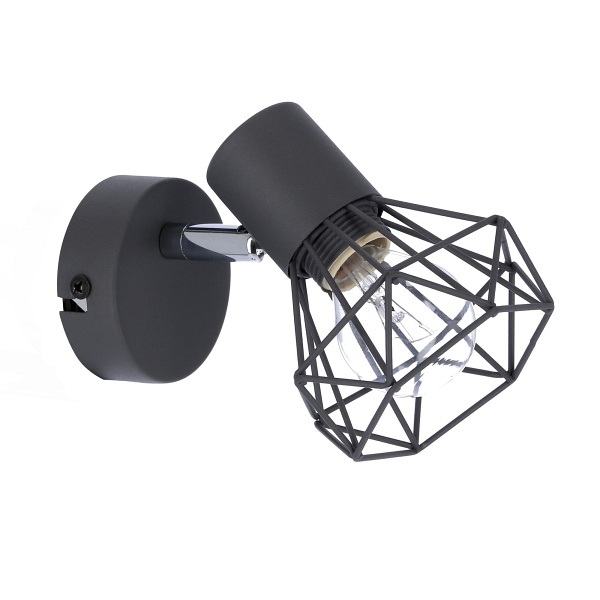 Verve Lampa Kinkiet 1X40W E14 Matowy Szary Candellux