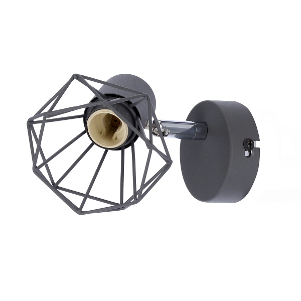 Verve Lampa Kinkiet 1X40W E14 Matowy Szary Candellux