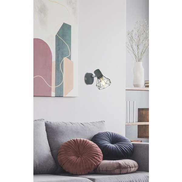 Verve Lampa Kinkiet 1X40W E14 Matowy Szary Candellux