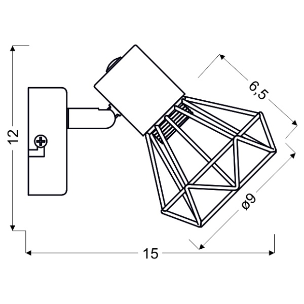 Verve Lampa Kinkiet 1X40W E14 Matowy Szary Candellux