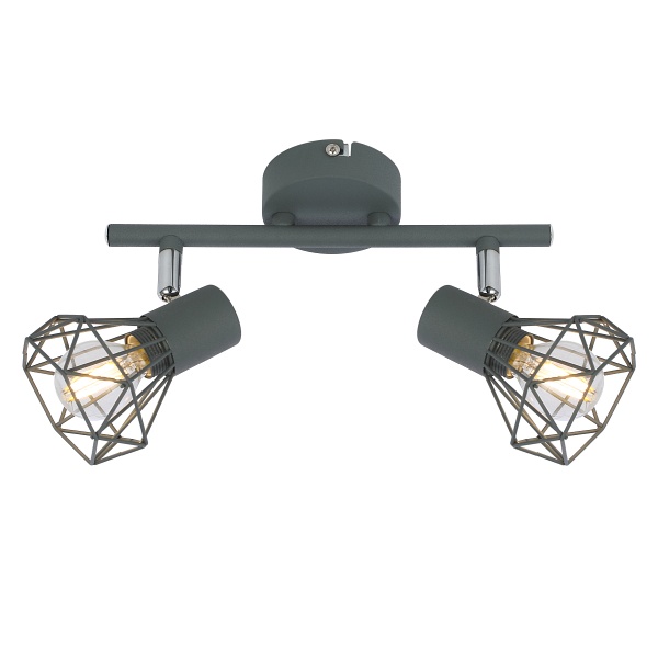 Verve Lampa Sufitowa Listwa 2X40W E14 Matowy Szary Candellux