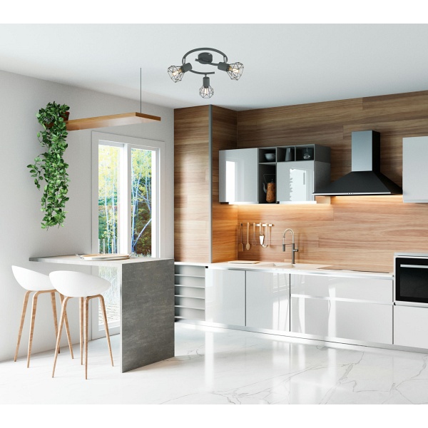 Verve Lampa Sufitowa Spirala 3X40W E14 Matowy Szary Candellux