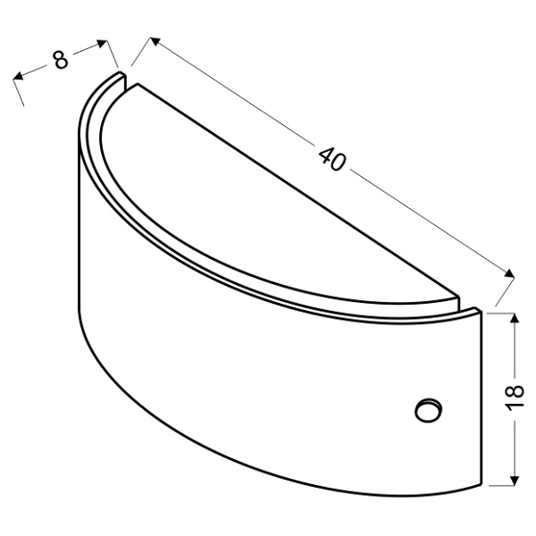 Fuzo Lampa Sufitowa Plafon 40X18 2X60W E27 Kryształki Candellux