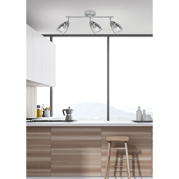 Milton Lampa Sufitowa Listwa 3X10W E14 Led Chrom Candellux