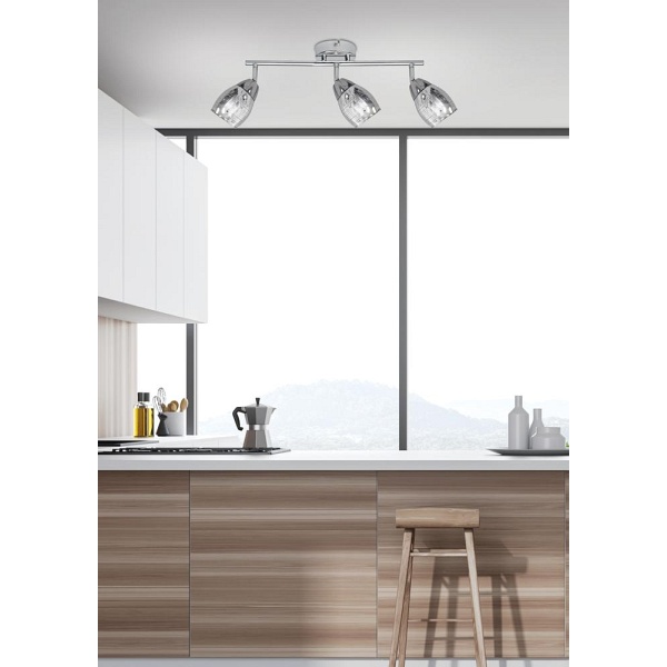 Milton Lampa Sufitowa Listwa 3X10W E14 Led Chrom Candellux