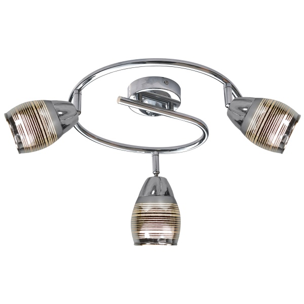Milton Lampa Sufitowa Spirala 3X10W E14 Led Chrom Candellux