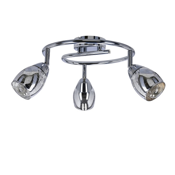 Milton Lampa Sufitowa Spirala 3X10W E14 Led Chrom Candellux