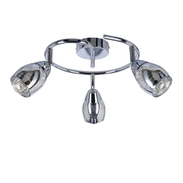 Milton Lampa Sufitowa Spirala 3X10W E14 Led Chrom Candellux